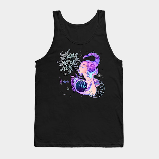 Scorpio Astrology Horoscope Zodiac Birth Sign Gift for Women Tank Top by xena